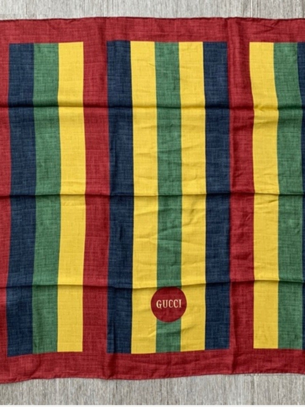 Gucci Silk Strip Scarf